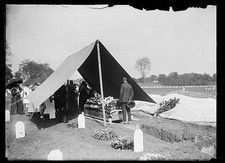 Photo:Cemetery Burial 1921-1923 Funeral Tent Graveside Ceremony picture