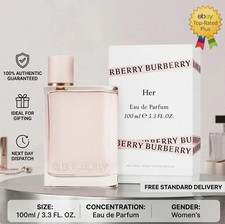 Burberry Her Eau De Parfum EDP Spray for Women 3.3 oz 100ml New Sealed...... picture