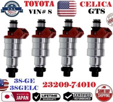 ✅GENUINE Set Of 4 Fuel Injector For 1986-89 TOYOTA Celica GTS 2.0L # 23209-74010 picture