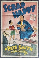 VINTAGE 1941 ORIGINAL SCRAP HAPPY PETE SMITH MGM ONE SHEET CARTOON MOVIE POSTER picture