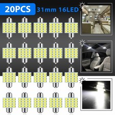 20Pcs 31MM Festoon DE3175 LED Map/Dome Interior Light Bulbs 6000K White picture