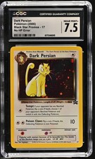 CGC 7.5 Dark Persian 17 Wotc Black Star Promo No Hp Error Holo Swirl Pokemon picture