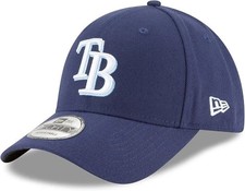 New Era 9FORTY Tampa Bay Rays Trucker Snapback Navy Blue Adjustable Hat Cap NWT picture
