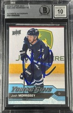 Josh Morrissey Signed 2016-17 UD Young Guns #226 BAS Autograph Grade 10 Card picture
