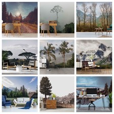 3D Mountain Forest Sky Self-adhesive Wallpaper Removable Wallpaper Wall Mural picture