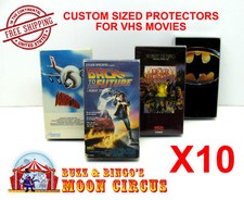 10x STANDARD VHS MOVIE (SIZE A) CLEAR PLASTIC PROTECTIVE BOX PROTECTORS SLEEVE picture