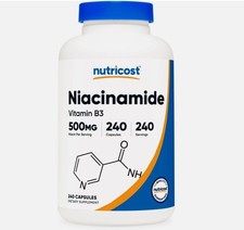 Nutricost Niacinamide (Vitamin B3) 500mg, 240 Capsules - Flush Free, Gluten Free picture