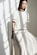 H&M Layered-Look Dress (cream/black)  NWT 1346141001 picture