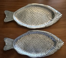 Vtg Reed & Barton Fish Serving Platter Silver Plated Tray Seafood Coastal Beach picture
