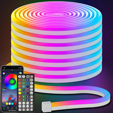 50FT Neon Rope Lights, RGB LED Strip Lights, Waterproof IP67 LED Lights picture