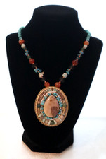 Beautiful Chico's Necklace With Multiply  Color Gold Tone. picture