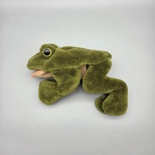 Vintage Folkmanis Folktails Hand Puppet Frog Green Stuffed Animal Plush Wildlife picture