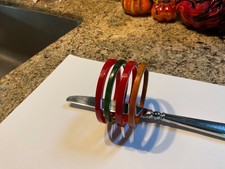 4 Bakelite Slim Bangle Bracelets picture