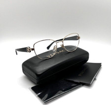 VERSACE 1246-B 1332 Women Eyeglasses 52-17-135 Black/Pale Gold 100% Authentic picture
