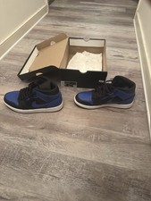 Air Jordan 1 Mid Size 9.5 Black/Royal Blue picture