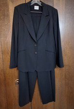 ARMANI Collection Black Women's Wool 2-Pc PANTS BLAZER SUIT Italy 50 (US 14) picture