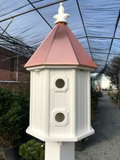 2 x Copper Roof Birdhouse -4 Room FREE & Fast Shipping.  PVC - No Rotting picture