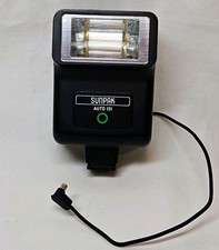 Vintage Sunpak Auto 131 Electronic Shoe Mount Camera Flash PC Sync Cord picture
