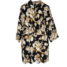 NWT Anthropologie Maeve Black Floral Mock-Neck Shift Mini Dress 22W picture