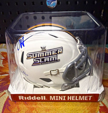 Jey Uso Signed Riddell Mini Helmet WWE SummerSlam Minneapolis Wrestling 6/10 picture