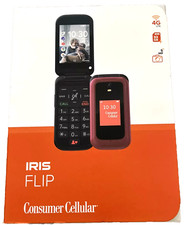 Consumer Cellular Iris Flip Phone (8GB) eSim 5.0MP Camera 4G LTE - New Sealed picture