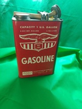 Eagle Manufacturing 1 U.S. Gallon Gas & Oil Metal Gasoline Can, Red No. 1001 picture