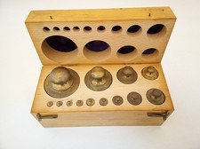 Vintage Elmer Eimer Amend brass weights apothecary pharmacy for scale picture