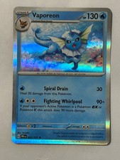 Vaporeon 022/131 Sv: Prismatic Evolutions Holo Pokemon TCG Eeveelution picture