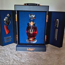Doc Holliday 700ml 3pc Decanter Set Case & Decorative Gun Glass/Wood Western picture