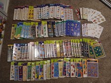 RESERVED FOR:Hallmark1980s Lot of 126 Vintage 90s  sticker packages. NOS sealed picture