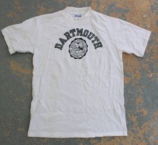 Hanes Beefy-T Dartmouth College Graphic Tee White/Black Size L single stitch VTG picture