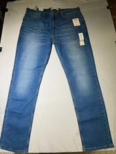Signature by Levi Strauss Jeans Mens 36x32 Slim Fit Blue Denim NWT Stretch picture