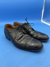 RARE Zelli Crocodile Shoes Mens 11 W Wide Black $1000 Shoes When New picture