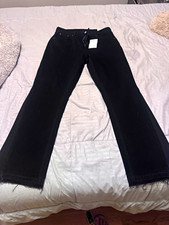 Zara Men’s  Black Denim Flare Jeans Mid Rise 5-Pocket Solid Size 32 picture