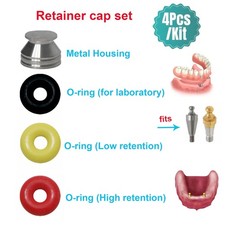 4Pc/Set Implant O-Ring Retention Cap Kit for Hiossen Osstem Ball Abutment Dental picture