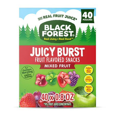 Black Forest Juicy Burst Fruit Flavored Snacks, Mixed Fruit, 0.8 oz, 40 Count picture
