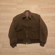 Vintage 1930's 1940's Unbranded Wool Zip Up Jacket, 30's 40's Workwear Mens picture