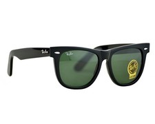 Ray-Ban RB2140 Original Wayfarer Black Frame Green Lens 54mm Unisex Sunglasses picture