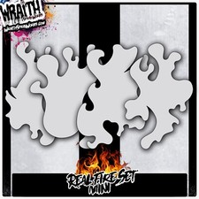 Real Fire Stencil Set (MINI) - Reusable Airbrush Stencil Template picture