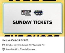 2 Tickets NASCAR Cup Series - Fall Phoenix - 10/18/2026 picture