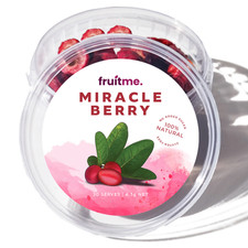 FruitMe Miracle Berry Whole Fruit - 30 Gently Dried Miracle Fruit Half Berries🍋 picture