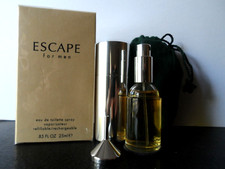 Vintage Escape Men EDT Spray 0.85 oz / 25 ml Refillable , New in Sealed Box . picture