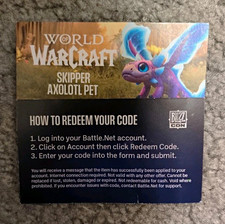 Blizzard World of Warcraft Skipper Axolotl Pet Card BlizzCon 2026 Rare Exclusive picture