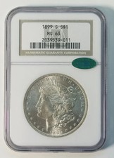 1899 S Morgan Silver Dollar NGC MS-63 CAC Low CAC Population picture