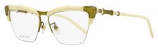 Gucci Bamboo Signature Eyeglasses GG0660O 002 Ivory/Antique Gold 58mm picture