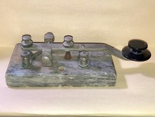 1915 A.W. Bowman Meteor Telegraph Spark Key for Spark Gap Transmitter picture