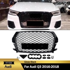 For Audi Q3 2016 2018 RSQ3 Style Black Grille Glossy Honeycomb Mesh Bumper Grill picture