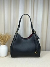 C4824 Lori Shoulder Bag Black Leather Outlet New picture