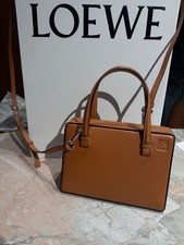 Loewe Postal Mini Calfskin Shoulder Bag Brown AUTH EUC DDP picture