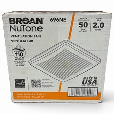 Broan NuTone 696NE 50 CFM Ceiling Bathroom Exhaust Fan Quiet No-Cut picture
